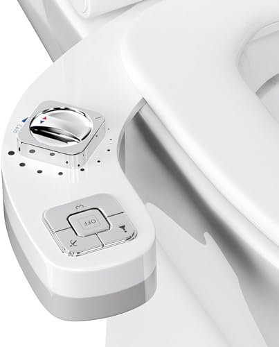 DaoGeSir Toilette Japonaise Kit avec Bidet Portable Non Électrique Pulvérisateur Bidet avec Double Buses Rétractables Autonettoyantes Fixation De Bidet Ultra Mince Installation Facile