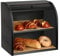 SG Traders Double Decker Bamboo Bread Bin 2-Layer Bread Box Eco-friendly Kitchen Storage Box with Lid for Freshness Natural, Organic, and Sustainable Food Storage Solution (Classic - Black)