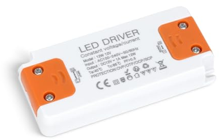 SUCIKORIO LED Trafo 12V 12W Transformator AC 230V Auf DC 12 Volt 1A Ultra Dünn Konstante Spannung Treiber Netzteil Schalt Niedervolttrafo Für Lampen, Streifen, Halogenlampen
