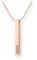 Y Z Personalised Name 3D Bar Necklace Custom Engraved Jewellery Personalise Gift Box UK (Rose gold)