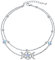 DAOCHONG Bracelet de cheville pour femme - En argent sterling S925 - Avec perles - Créé en pierre de lune - Style bohème - Double couche - Réglable de 22,9 à 26,7 cm, Argent sterling, Créé pierre de