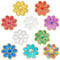 INFUNLY 30 Stück Blumen-Pailletten-Aufnäher Zum Aufbügeln, Pailletten-Applikationen, 8 Blütenblätter, Blumenmuster, 3 Stile, Bestickte Aufnäher, Stoffflicken Für Kleidung, Jeans, Jacken, Handtaschen,
