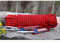 Kletterseil, Outdoor-Seil, 12 mm Kletterseil, 10 m (32 Fuß), 25 m (82 Fuß), 50 m (164 Fuß), 100 m (328 Fuß), 200 m (656 Fuß), statisches Kletterseil mit 2 Stahlhaken, Abseilseil(Red,12mm x 35m)