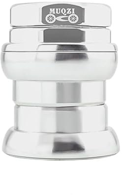 MAYANGYANG Bike Headset Bicycle 34mm Headset Ultralight Thread Headset 1 1/8 (28.6mm) Fork Headset Folding Bike Headset Bearings(Silver)