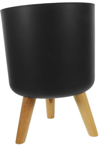 ANDRESLAD Fioriera Con Base Legno Vaso Da Per Piante Grasse Design Semplice e Elegante Per Casa e Ufficio Capacità Per Decorare Ambienti Interni Ed Esterni