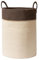 La Jolíe Muse Large Storage Basket - Cotton Rope Laundry Basket with Handle for Diaper Blanket Toy Towel Woven Laundry Basket Home Decor, Pewter Oatmeal-XL