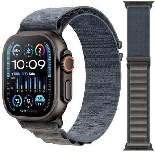 ORRLBB Alpine Loop Compatible con Correa Apple Watch Ultra 2 Ultra 49mm 46mm 45mm 44mm Mujeres Hombres Nailon Correas deportiva para iWatch Series SE 2 SE 10 9 8 7 6 5 4