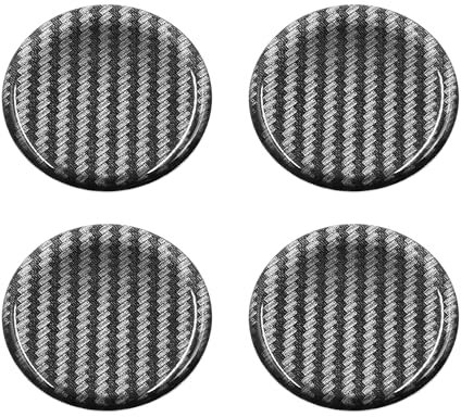 4 Stück Auto-Radkappen Aufkleber für Skoda 52mm, Radaufkleber,Hitzebeständiger Radnaben Mitteldeckel Ersatz,65mm