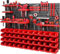 Stolmet Tool Wall with Stacking Boxes – 1152 x 780 mm (45.4 x 30.7 inches) | Workshop Storage System Wall Shelf with Perforated Tool Holders | Shed Rack Garage Organiser |24 Models| 73pcs (Model 005)