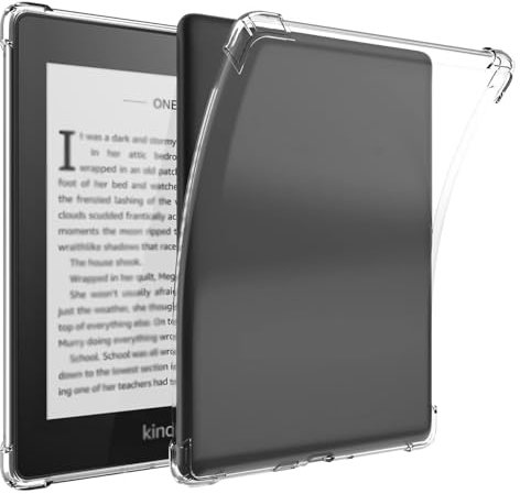 Durchsichtige Hülle kompatibel mit 7 Zoll Kindle Paperwhite 2024 der 12. Generation und Kindle Colorsoft, weiche, Flexible TPU-Rückseite, kratzfester Schutz, ultradünne Hülle (Vier-Ecken-Fallschutz)