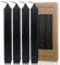 Scentoria Stabkerzen Schwarz, 4 Stück Kerzen, Stabkerzen, Spitzkerzen, Bunte Kerzen, Stabkerzen Set, 4x Tafelkerzen Gerippt, 25cm, 7 Stunden Brenndauer
