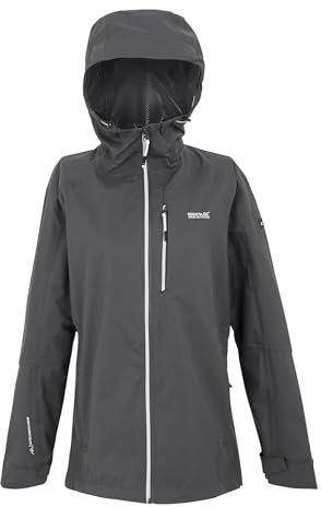 Regatta Damen Womens Birchdale Outdoor Active Jackets Waterproof Shell Regenmantel, grau, 46