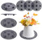 Tulov 8 Stück Pflanzen Untersetzer Gitter, Blumentopfe Mesh Pads 20cm, Drainagegitter, Blumentopfgitter, Topfpflanzenständer, Blumentopf Untersetzer Rund, für Lnnen Balkon Outdoor Garten