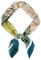 DAMILY Bandana Halstuch Damen, Damen Herren Schal Faux Seidenschal Blume Silk Square Scarves Bandanas Kopftuch Schal 70 * 70 cm Bunte (Grün/Blume)