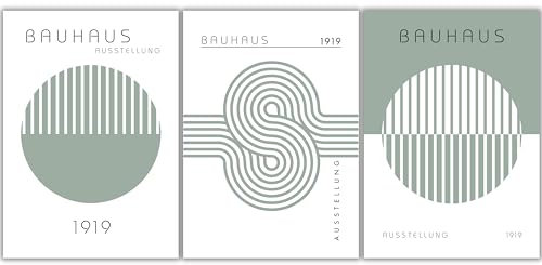 Papierkind™ Poster Bauhaus Stil – Minimalistisches Poster | Abstrakte Bilder | Moderne Wanddeko für Wohnzimmer, Schlafzimmer oder Flur | Stilvolle Geschenkidee | in DIN A4 ohne Rahmen (A71)