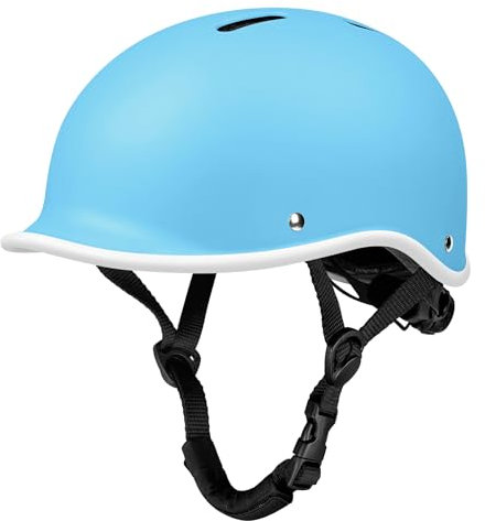 LeapBeast Fahrradhelm,Cityhelm,Retro Helm,Rad Helm,Leichter, für den Alltag, beim Skaten, BMX-Fahren oder Longboarden, Kinder, Jugendliche und Junge Erwachsene (Blau, L)