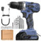 C P CHANTPOWER Cordless Power Drill, 20V Electric Drill Driver Set with Battery and Charger, 2 Variable Speed, 10mm Keyless Chuck, 19 Position and 22pcs Bits
