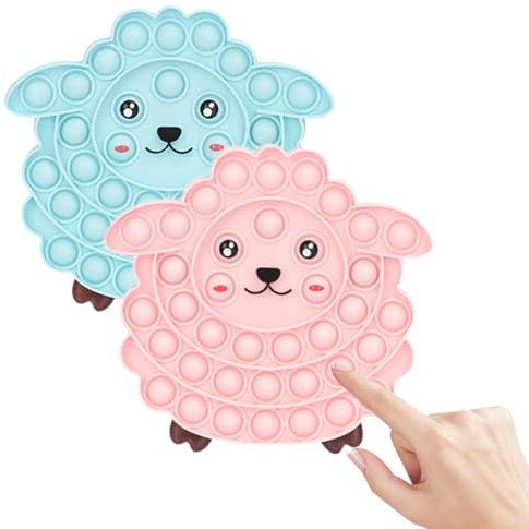 2 Packs Pop it Fidget Toy, Push it and Pop Bubble Sensory Fidget Toy, Bubble Popet Antistress Spielzeug, Angst Relief Spielzeug für Kinder und Erwachsene, Kindergeburtstag Gastgeschenke