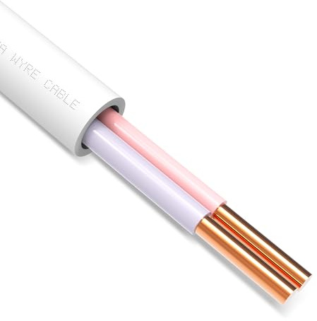 ROYA WYRE 18/2 LED Lighting Control Cable, 18 AWG 2 Conductors Solid Bare Copper Unshielded, Low Voltage Wire for Dimmer Ballast Wiring and Luminaire Connection (18/2 White Dimmer, 50FT)