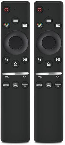 Telecomando di ricambio per Samsung, 2 pezzi BN59-01327B, universale per Samsung Smart TV con 3 tasti di scelta rapida, compatibile con LED, QLED, UHD, cornice, solare, 4K Smart TV