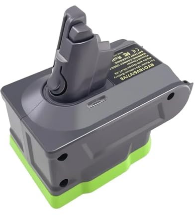 Adattatore for batteria 3 in 1 RYO18V6V7V8, compatibile con Ryobi, convertibile da 18 V a 18 V, compatibile con Dysom, aspirapolvere V6, V7, V8 Animal Absolute.