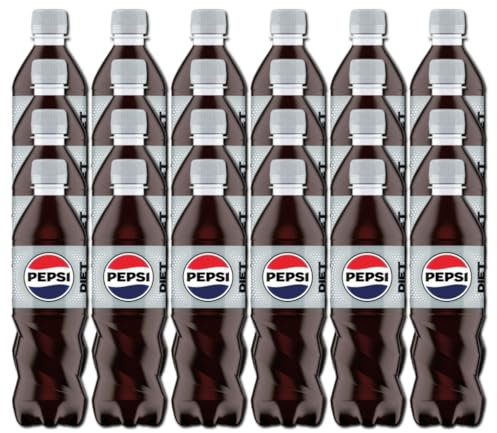 Pepsii Diet SUGAR FREE Cola Flavoured Fizzy Soft Drink Low in Calories with Sweetners 500ml Bottle Suitable for Vegetarian Recyclable (Pack of 24)