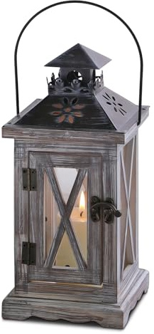 Laterne Holz Holzlaternen Für Kerzen, Laterne Kerzenhalter Vintage, Windlicht Gartenlaterne Für Draußen Kerzenständer, Für Drinnen Und Draußen, Veranstaltungen, Hochzeiten
