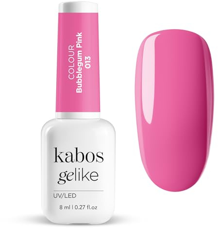 Kabos UV Nagellack Rosa UV/LED Lack Gelike 013 Bubblegum Pink 8ml