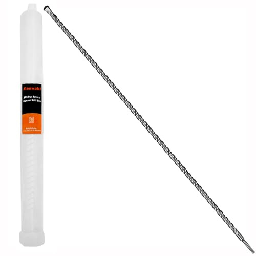 Keewaki SDS Plus Rotary Hammer Drill Bit 20mm x 1000mm Concrete Masonry Drill Bits for Brick, Cement & Stone - Durable Alloy Tip, Fast Drilling