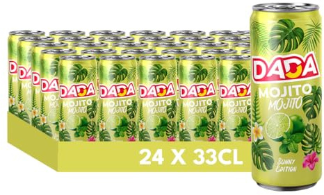 DADA Boisson Gazeuse Saveur Mojito, Canette 33cl, Lot de 24