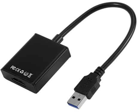 Vexnaro Adattatore da USB 3.0 a HDMI Full HD 1080P, Convertitore Audio Video con Supporto Estensione Schermo, Compatibile con Windows 7/8/8.1/10/11/Mac OS, per PC, Proiettore e Televisore