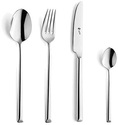 Paul Wirths VIVENDI 24-teiliges Besteck Set 6 Personen, hochwertige PVD Veredelung, elegantes 18/10 Edelstahl Besteckset poliert, Essbesteck rostfrei & spülmaschinenfest, Tafelbesteck 12 Personen