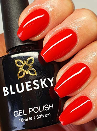 Bluesky Gel Nail Polish, Festive Red Dc26, 10 ml (Requires Drying Under UV LED Lamp)