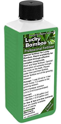 Fertilisant Lucky Bamboo - Engrais pour dracaena braunii, dracaena sanderiana, dragonnier de Sander, dracaena, bambou ondulant, bambou chinois, bambou de l'amitié, plante de la déesse de la miséricorde, belgian evergreen, ribbon plant