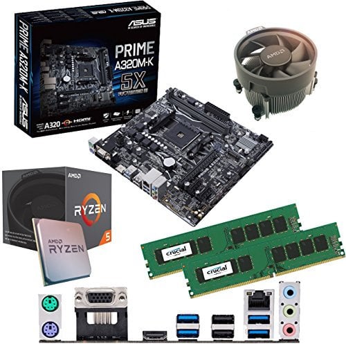 Ryzen 5 5500 3.6Ghz (Turbo 4.2Ghz) Six Core Twelve Thread CPU, TUF Gaming A520M-PLUS II Motherboard & 16GB 3200Mhz DDR4 RAM Pre-Built Bundle