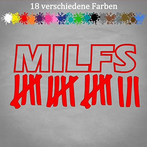 Milf Hunting 20x10cm Aufkleber Strichliste Jagdliste Sticker Auto JDM Mutti Golf in 18 Farben