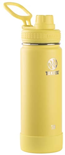TAKEYA 51159 Actives Bouteille d'eau isotherme en acier inoxydable avec couvercle à bec verseur Canari