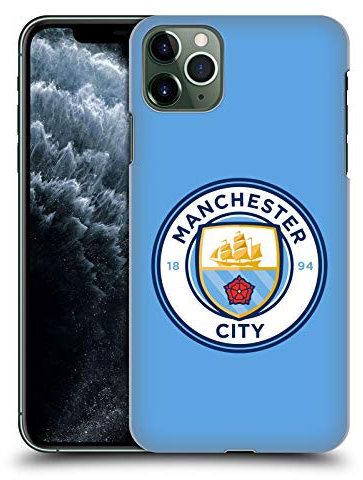 Head Case Designs Officially Licensed Manchester City Man City FC Blue Full Colour Badge Hard Back Case Compatible With Apple iPhone 11 Pro Max