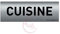 AUA SIGNALETIQUE - Plaque de porte Aluminium brossé imprimé AluSign Texte - 150x50 mm - Double Face adhésif au dos (Cuisine)