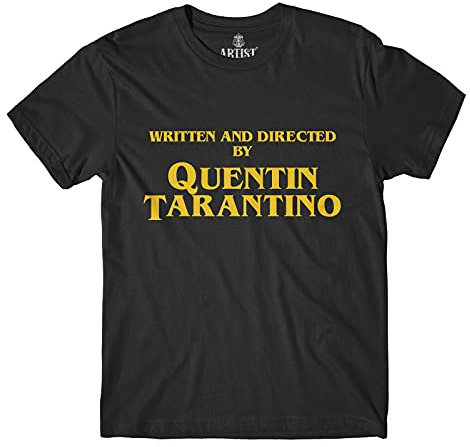 Generico T-Shirt Written And Directed BY Quentin Tarantino Fan Art Film Poster Originale - 100% Cotone Uomo Unisex (XL, x_l)