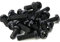 CONPHERON Vis à tête cylindrique en nylon noir boulons en plastique, M5x10 mm,50 pcs