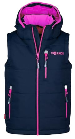 Trollkids Kids Narvik Vest XT 92, navy/pink