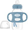 Dr. Brown's Milestones Wide-Neck Sippy Bottle with 100 Percent Silicone Handles, Easy-Grip Bottle with Soft Sippy Spout, 9oz/270ml, 6m+, Light Blue, 1-Pack, BPA free