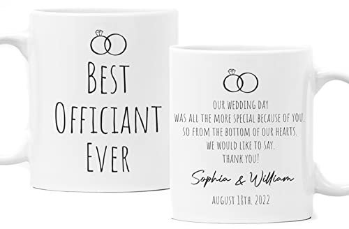 1 taza personalizada para oficiante de boda, regalo de agradecimiento para hombres, oficiante de boda, regalo de boda, regalo de padrino para boda, regalos de boda novedosos para oficiantes, taza de