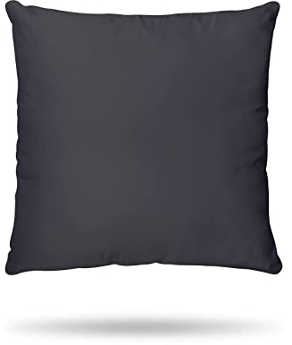 Hans-Textil-Shop Komplettkissen Linon - Kopfkissen, Dekokissen, Couchkissen, Sofakissen (50x50 cm, Dunkelgrau)