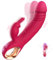 Vibrador de conejo para punto G, juguetes sexuales para estimulación del clítoris, 10 vibraciones, 3 modos de empuje con cuentas giratorias, doble motor, juguete para adultos para mujeres sexuales