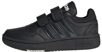 adidas Hoops Lifestyle Basketball Hook-and-Loop Shoes Schuhe, Core Black/Core Black/Cloud White, 34 EU