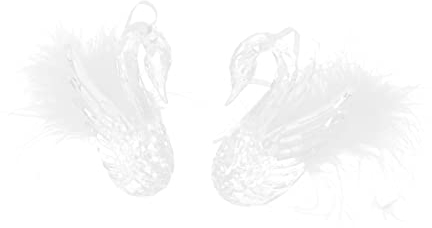 Gogogmee Hängender Schmuck Schwan Dekoration Christbaumschmuck 2er Set Schwan