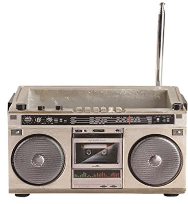 backlight Macetero vintage suculentas – Macetero retro en forma de radio, maceta suculenta de cactus bonsai de resina, jarrón para manualidades, decoración del hogar, oficina, escritorio
