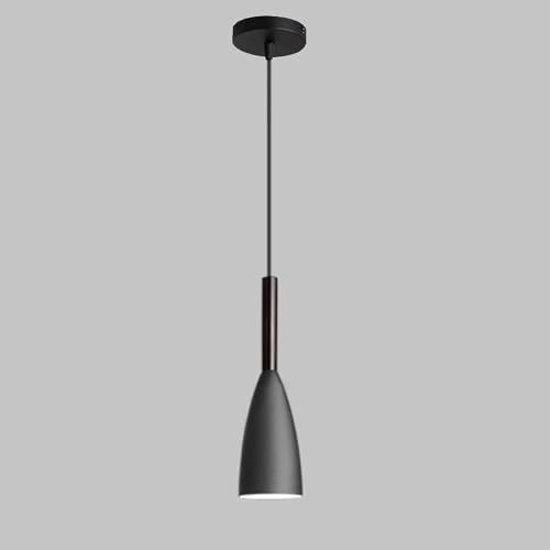 ZTWLEED Deckenlampe E27,Pendelleuchte 1-flammig,Moderner Minimalistischer Kronleuchter,Pendelleuchte Schwarz Für Esszimmer Wohnzimmer Küche Restaurant Büro(Ohne Glühbirne)